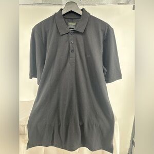 Longchamp black cotton blend polo